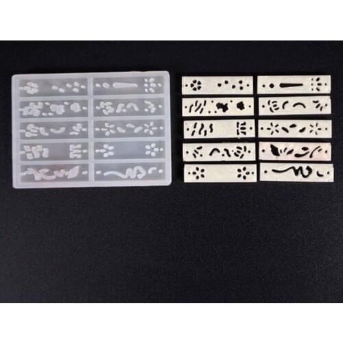 Ancient Style Long Earrings Pendant DIY Crystal Epoxy Mold High Mirror Silicone Molds Jewelry Making Dried Flower Resin Decorat