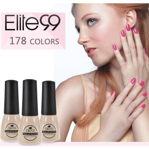 Elite99 UV Gel Polish Soak-off LED UV Gel Gorgeous Color Vanishes Nail Art Gel Nails Polish 7ML Long-Lasting 178 Colors