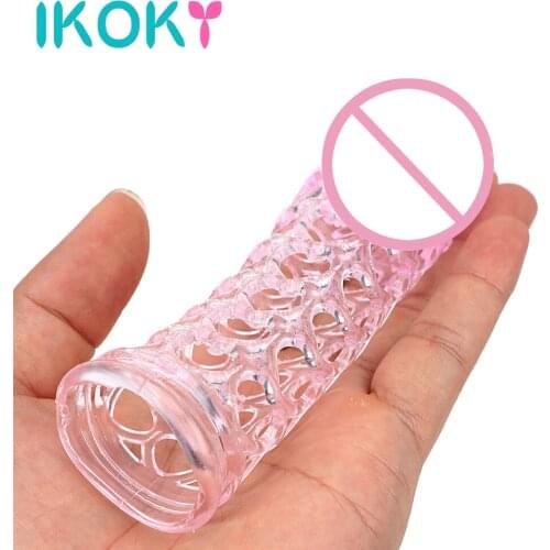 12cm Hollow Pump Penis Enlargement Extender Cock Ring Sex Toys for Men Male Reusable Condoms Delay Ejaculation Machine Erotic