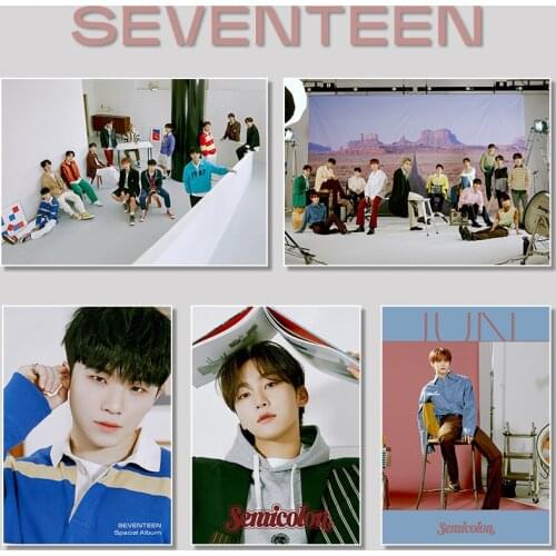 KPOP SEVENTEEN Special Album Semicolon Photo Poster Self-adhesive Pictorial Wall Sticker Peripheral