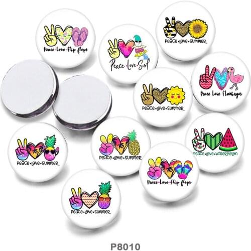 Peace 12mm/18mm/20mm/25mm/30mm Round Glass Cabochon Flat Back Making Findings P8010