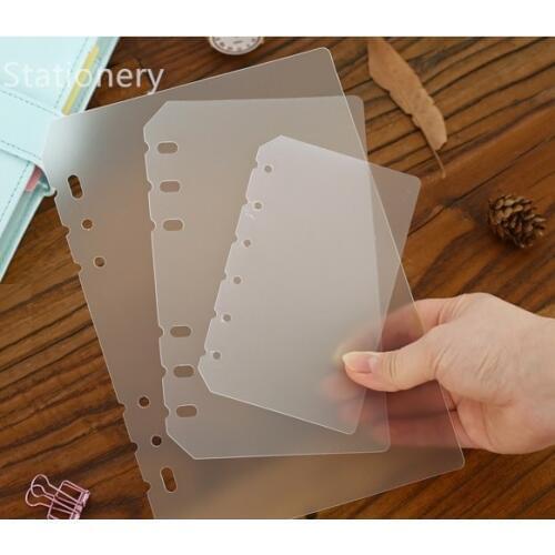 A5 A6 A7 PP Matt Frosted Plate for Protecting Inner Paper Spacer Planner Filofax Organizer Divider Separator Board Page