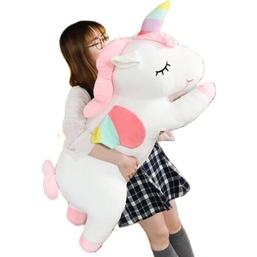 Mythical Unicorn Plush Toys Soft Stuffed Cartoon Animal Horse Baby Pillows Pegasus Dolls New Year Gifts for Children Kids