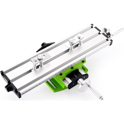 Mini Compound Bench Working Cross Slide Table Worktable For Milling Drilling Bench Multifunction X-Y Axis Adjustable 310x90MM