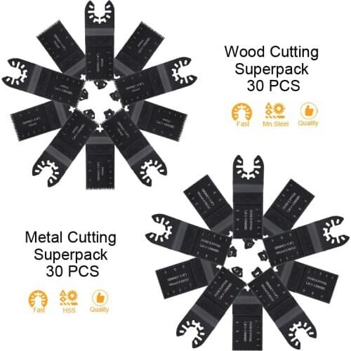 Oscillating Saw Blades Multi-Tool and Metal Wood Cutting Multitool Kit for Renovator