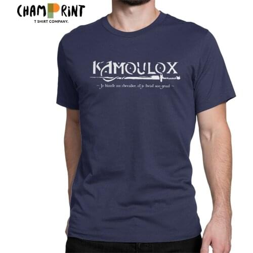 Kamoulox Kaamelott King Arthur Men T Shirt Vintage Tee Shirt Short Sleeve Crew Neck T-Shirts 100% Cotton Classic Tops
