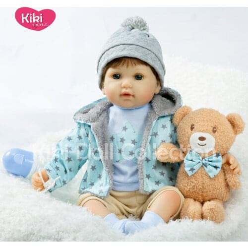 Bebe Reborn Realista Handmade Babies Dolls toys for Girls Soft Vinyl Silicone Baby Cute Boy doll 18 Inch