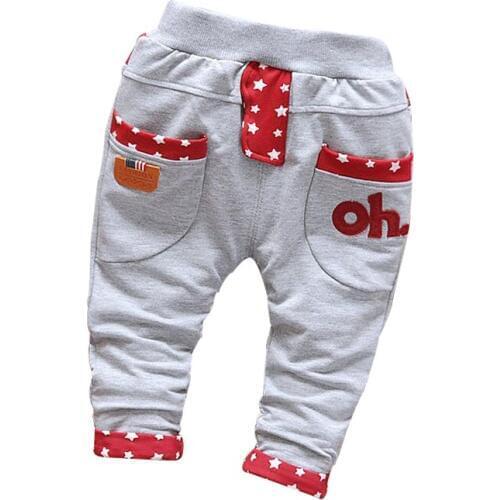 2016 new Spring autumn cartoon cotton Korean style 1 piece baby pants 0-2 year kids harem pants baby boy / girs pants