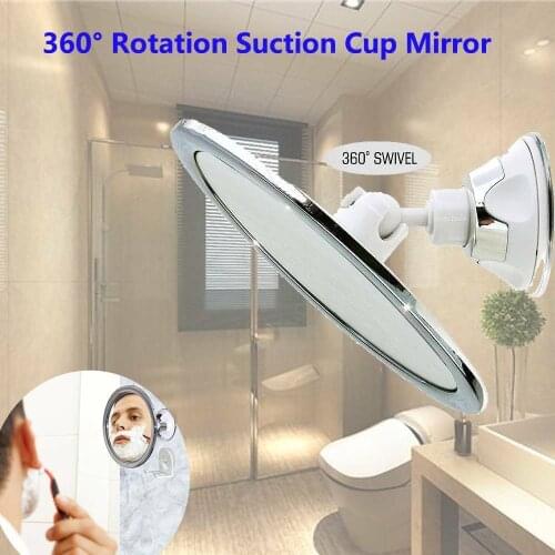 New Bathroom 360 Degrees Adjustable Suction Cup Mirror NO Fog Suction Cup Mirror Shower Shaving Makeup Fog Free Mirror