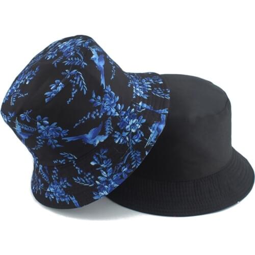 Summer Foldable Panama Bucket Hat Women Outdoor Cotton Hunting Fishing Hat Men Reversible Bucket Cap Bob Chapeau Sun Hats