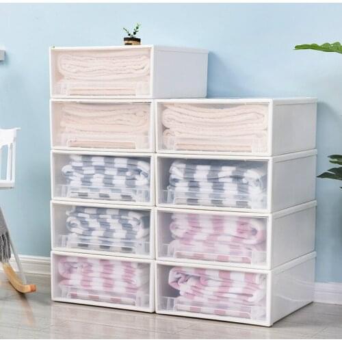 Plastic Pull-out Clothes Storage Box Quilt Clothes Underwear Storage Bag Dust Cabinet Storage Container Household Storage