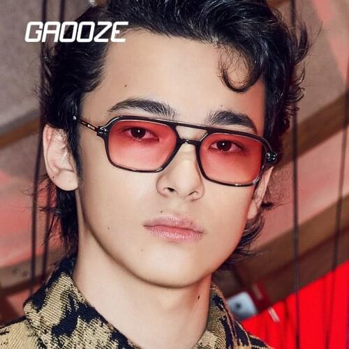 GAOOZE Square Designer Mens Sunglasses for Women 2021 Vintage Car Driving Glasses Female Casual Eyewear Zonnebril Dames YJ043