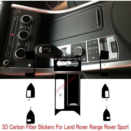 Car-Styling 3D Carbon Fiber Car Interior Center Console Color Change Molding Sticker Decals For Land Rover Range Rover Sport