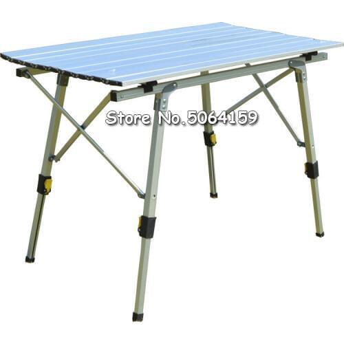 Outdoor Folding Table Chair 90*53cm Camping Aluminium Alloy Picnic Table Waterproof Durable Folding Table Desk