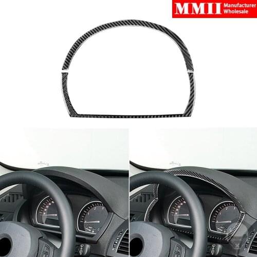 For BMW X3 E83 2004-2010 Tachometer Speedometer Dashboard Cover Trim Sticker Real Carbon Fiber Styling Decoration Accessories