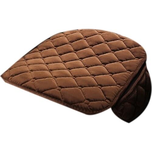 Universal Anti-Slip Car Seat Cover Winter Warm Front Rear Chair Plush Cushion Breathable Protector Mat Pad Auto Accessories F19A