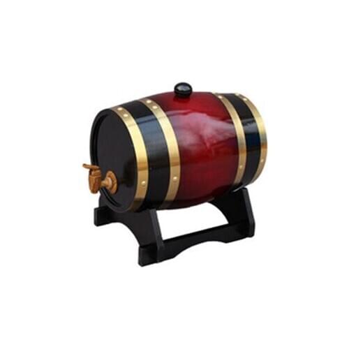 3L Wood Barrel Vintage Oak Beer Brewing Tools Tap Dispenser for Rum Pot Whisky Wine Mini Keg Bar Home Brew Beer Keg