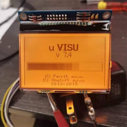 High Contrast DOGXL GRAPHIC Amber COG FSTN Positive SPI I2C 160x104 DOTS LCD Display Screen for Mechanical Equipment