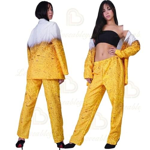 Women Oktoberfest Suit Fancy Dress Yellow Beer Clothes Role Playing Carnival Cosplay Halloween Costume for Women
