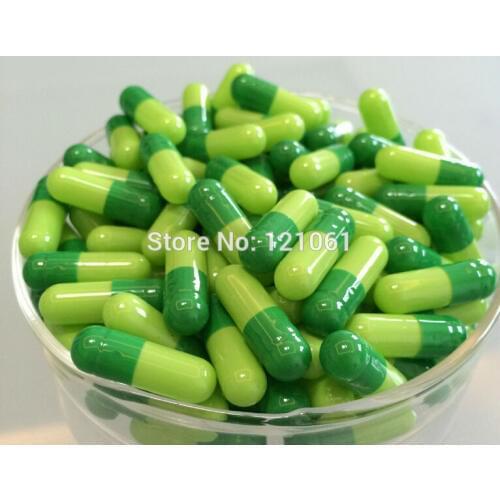 1# 5,000pcs!green-light green colored empty capsules size 1,hard gelatin empty capsules(joined or seperated capsules size 1,)