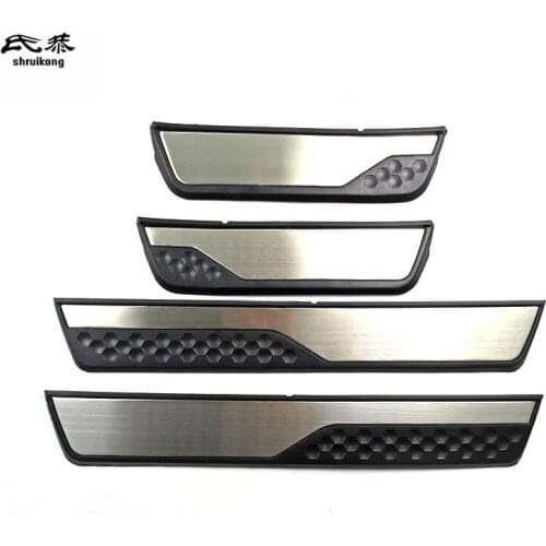 4PCS/Lot ABS Stainless Steel Door Sill Pedal Scuff Plate Cover for 2017-2020 Honda CR-V CRV CR V Car Accessories