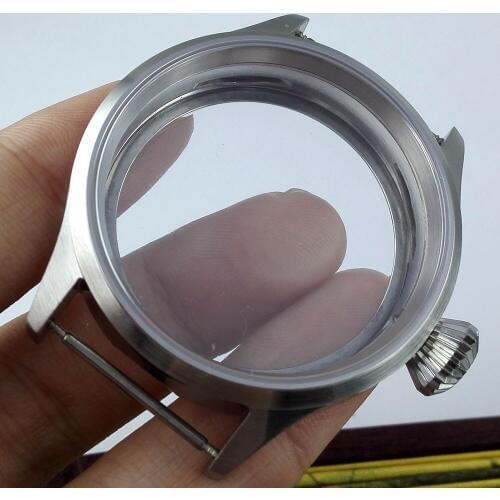 43mm sapphire glass stainless steel case fit eta 6497 6498 sea gull ST 3600 movement watch case