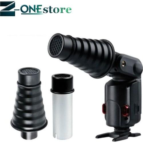 Godox AD-S9 Photography Accessories Aluminum alloy Snoot with Honeycomb Grid for WITSTRO Speedlite Flash AD180 AD360 AD200