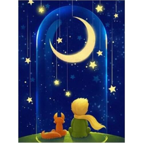 5D Diamond Painting Cartoon Little Prince Picture Diamond Embroidery Home Decor Full Square/round Drill Bedroom Wall Decor