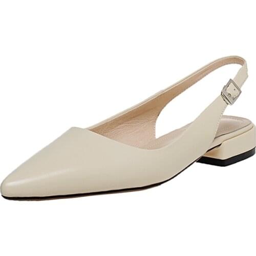 2020 Concise Wedding Casual Women Cow Patent Leather Sandals Woman Genuine Leather Strap Shoes Pointed Toe Shoes Woman