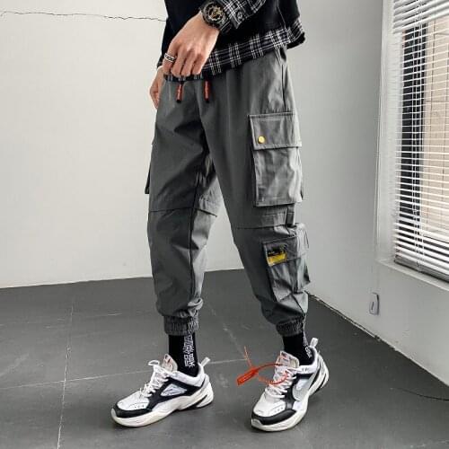 Summer Cargo Pant Men Jogger Streetwear Multi-pocket Male Ankle-length Pants Harajuku Casual Trousers Joggers Side Pockets Pants