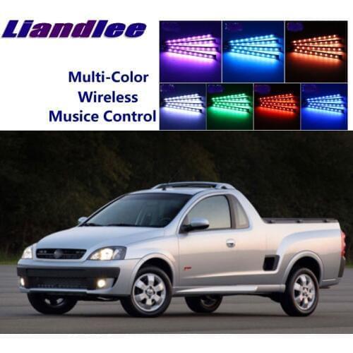 LiandLee Car Interior Floor Decorative Atmosphere Seats Accent Ambient Neon light For Chevrolet Montana Tornado Corsa Utility