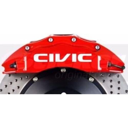 For Civic Hi Temp Brake Caliper Vinyl Decal Sticker Set Of 6 (Any Color)