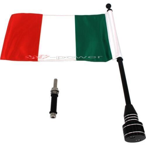 For Harley Touring Road King Glide&flht Chrome Motocycle CNC Aluminum Rear Side Mount Luggage Rack Vertical Flag Pole Italy