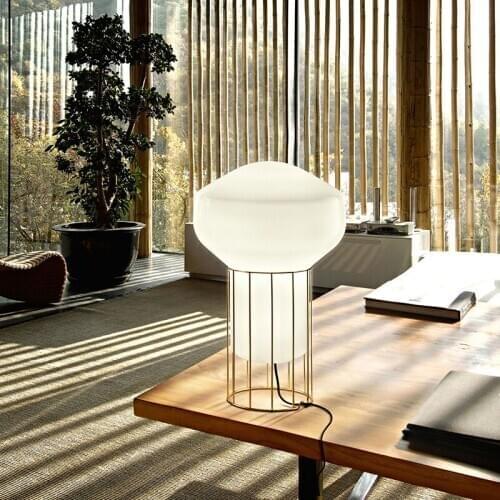 Italy Nordic Light Luxury Art Personality Living Room Bedroom Study Bedside Lamp Window Glass Table Lamp