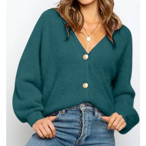 Korean Fashion Cardigan Knitted Sweaters Women V-Neck Pullover Fashion Long Sleeve Spring Autumn Casual Female Crop Sweater Tops
