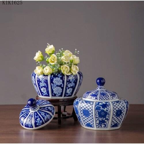 Classical Ceramic Flower Pot Vase Flower Arrangement Container Storage Tank Countertop Decoration Flower Vase Home Decoration