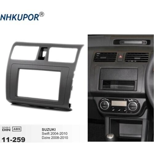 11-259 Installation Surround Fascia Trim CD Dash Kit For SUZUKI Swift 2004-2010 Dzire 2008-2010 Double 2 DIN Frame Kit 173*98mm