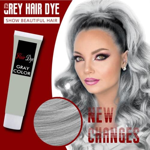 Fashion Smoky Gray Punk Style Gray Color Nature Permanent Hair Dye Cream Men Women SANA889