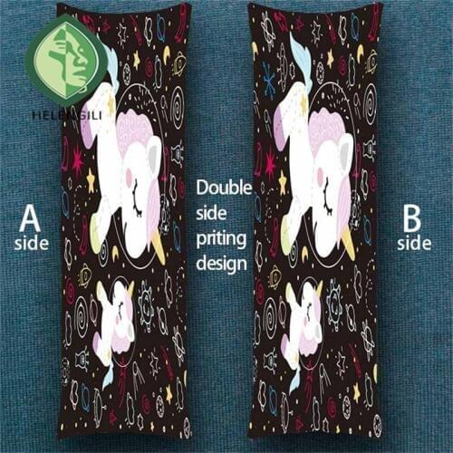 HELENGILI 20x54 Inch 3D Body Pillowcase Cartoon Unicorn Decorative Pillow Case for Adult Kids Cute Pillow Cover