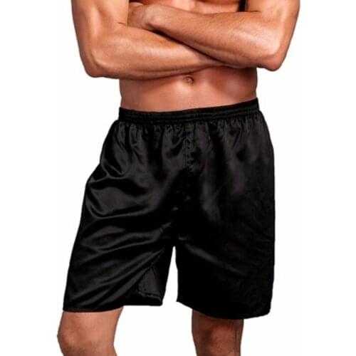 New Men' S Loose Sleepwear Underwear Silk Satin Boxers Shorts Nightwear Shorts Comfy Soft Breathable Faux Silk Shorts