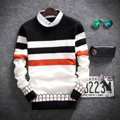 2018 new men pullover sweater Long sleeved sweater