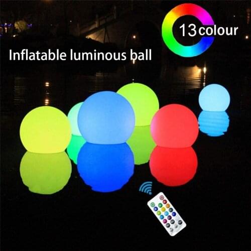 New Inflatable Luminous Ball Waterproof Remote Control LED Colorful Beach Ball Great Gifts for Children N66