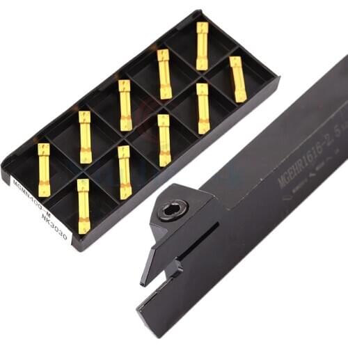 CNC arbor MGEHR1616-1.5/2/2.5/3/4 outer diameter cutting grooving turning tool+10pcs MGMN carbide grooving blade lathe tools set