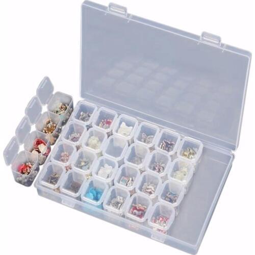 Plastic Makeup Organizer Boxes Jewelry Cosmetic Organizer Embroidery Storage Diamond Painting Accessories