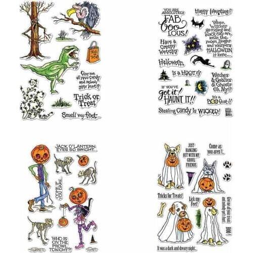 Pumpkin Monster Halloween Theme Clear Silicone Stamps For DIY Scrapbooking Photo Album Cards Making Decor 2019 New Stamps