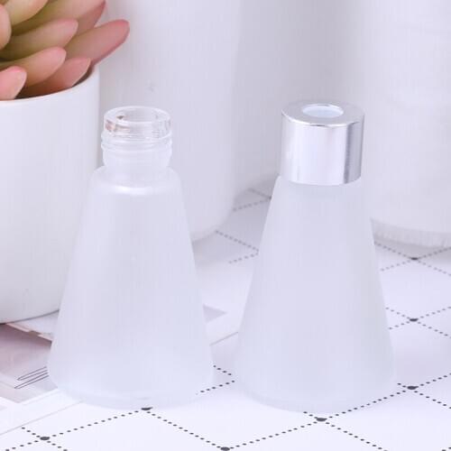 Clear Glass Aroma Diffuser Empty Bottles DIY Replacement Reed Jars Wedding Party Decor Scrub Cone Containers for Essential Oils