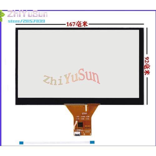 ZhiYuSun 167mm*92mm 7.1inch touch screen panel 167*92 Sensor glass Compabible for GPS CAR Capacitive touch screen T911