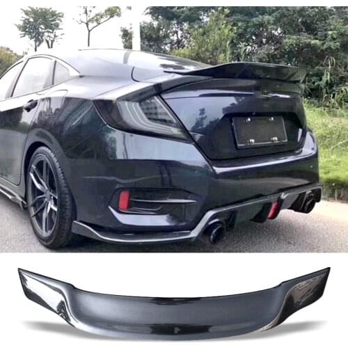 Car Trunk Spoiler Carbon Fiber Auto Rear Trunk Wing R Style Refit Accessories Spoiler For Honda Civic 2016 - 2018