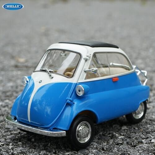 WELLY 1:18 BMW Isetta static car model sports car simulation alloy car model crafts decoration collection toy tools gift