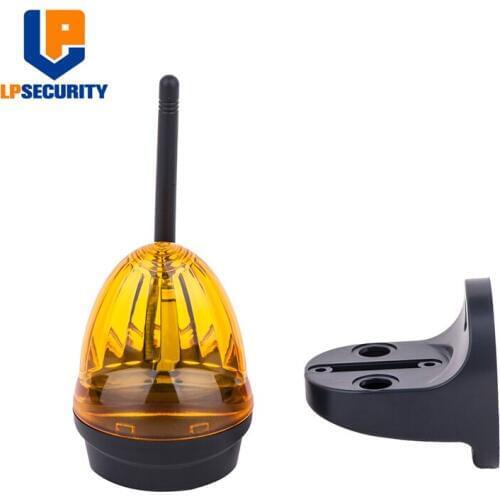 AC/DC 12V -265V LED Light Flash Alarm yellow Lamp For sliding/ swing Gate motor Opener/Barrier Gate